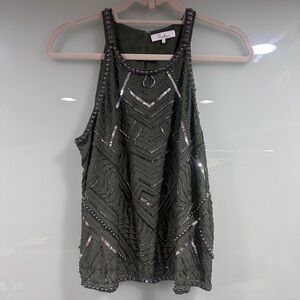 Parker Olive Embellished Tank Top